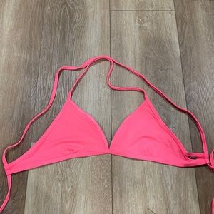 Jolyn Triangle Bikini Top in hot pink